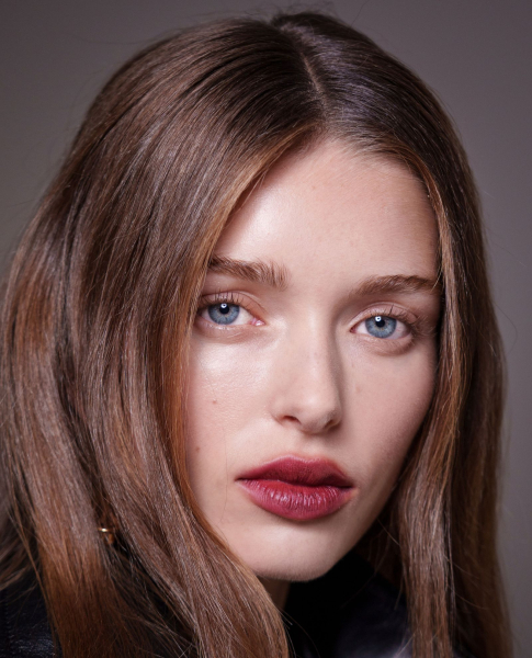 Image may contain Face Head Person Photography Portrait Skin Adult Cosmetics and Lipstick